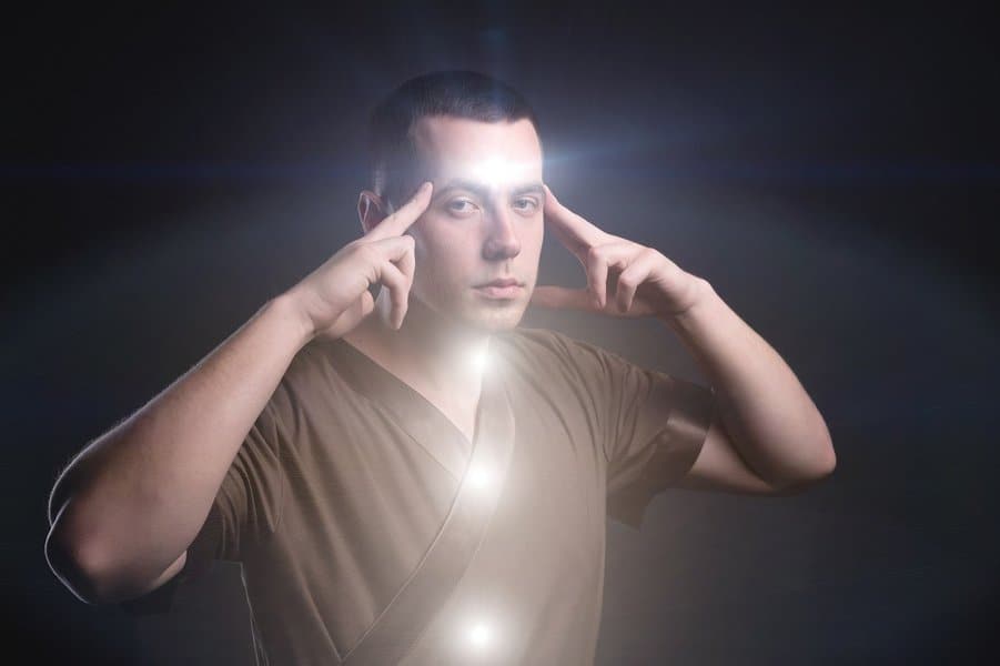 telepath holds his fingers to the scales while reading your mind