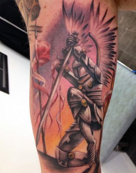 Templar Knights Tattoo For Men