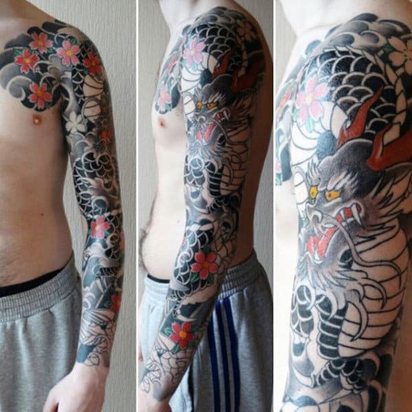 Terrifying Japanese Sleeve Tattoo Guys