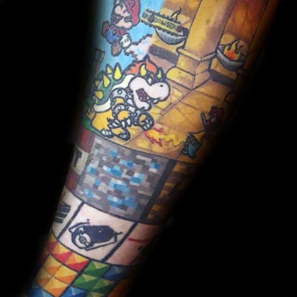 Tetris Guys Tattoo Ideas On Forearm