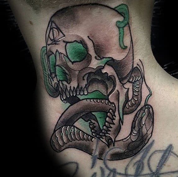 The Dark Mark Male Neck Tattoos