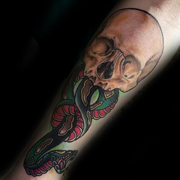 The Dark Mark Mens Tattoo Designs Old School Outer Forearm