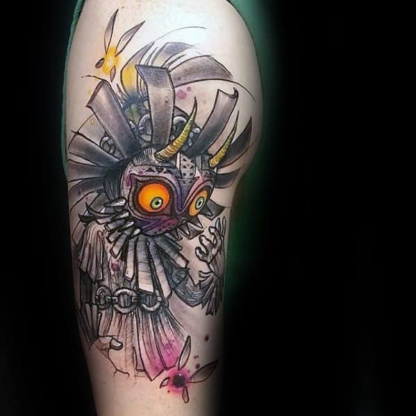 The Legend Of Zelda Majoras Mask Mens Tattoo Designs