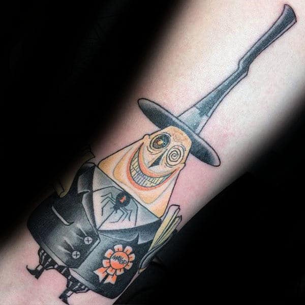 The Mayor Of Halloween Town Guys Night Before Christmas Forearm Tattoo