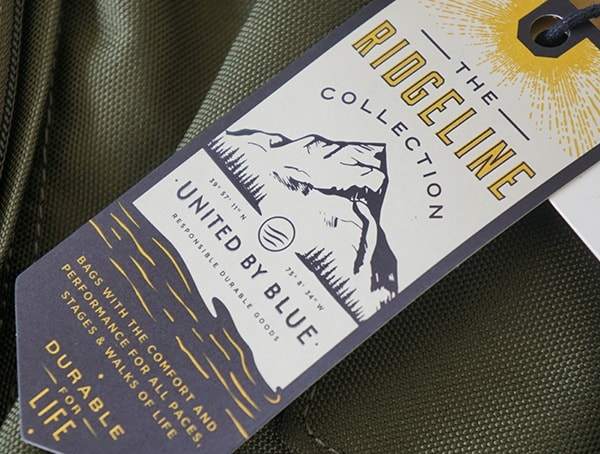 The Ridgeline Collection Tag United By Blue 24l Arid Backpack Tag