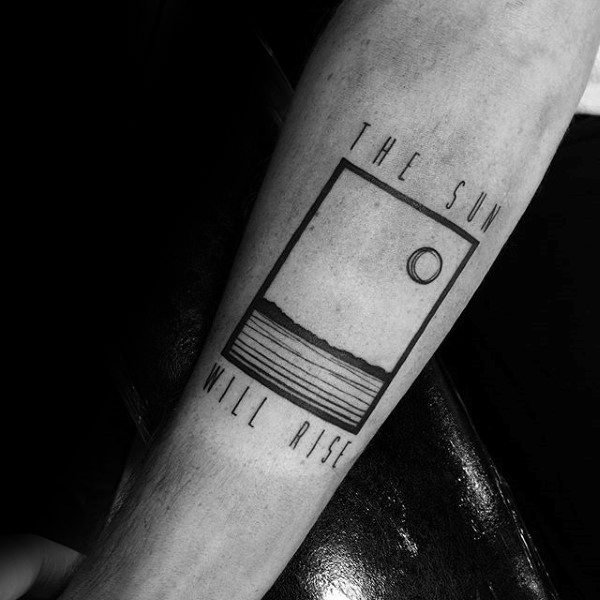 The Sun Will Rise Mens Forearm Tattoos
