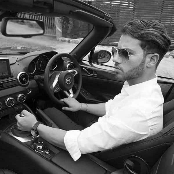 Thick Mens Hair Medium Length Wavy Undercut