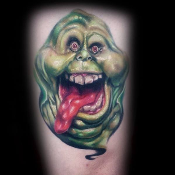 Thigh 3d Ghostbusters Guys Tattoo Ideas