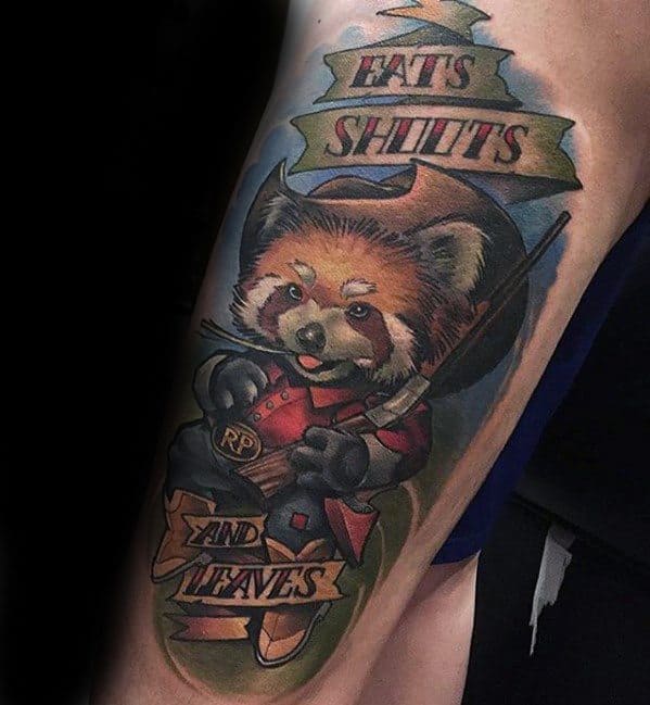 Thigh Guys Red Panda Tattoo Deisgns