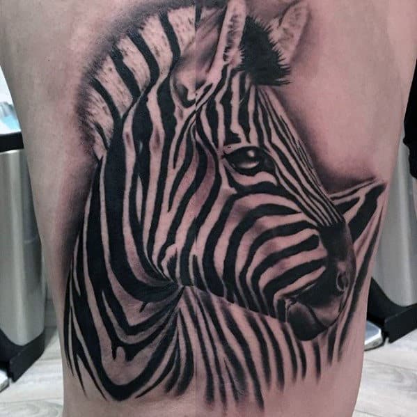 Thigh Guys Zebra Tattoo Designs