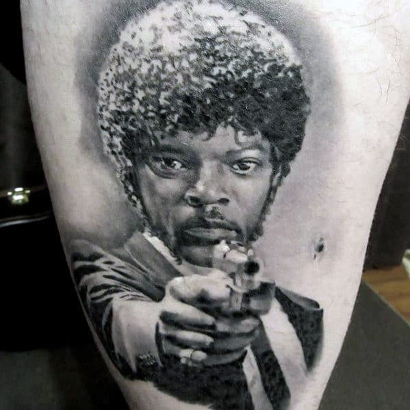 Thigh Jules Winnfield Pulp Fiction Mens Tattoo Designs