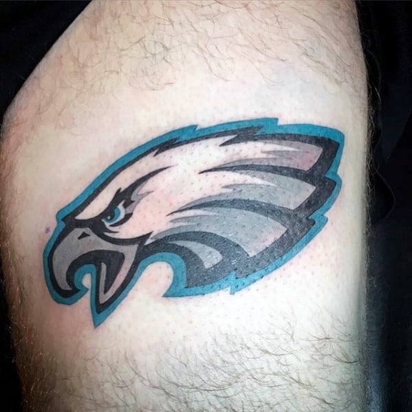 Thigh Philiadephia Eagles Nfl Logo Mens Tattoos