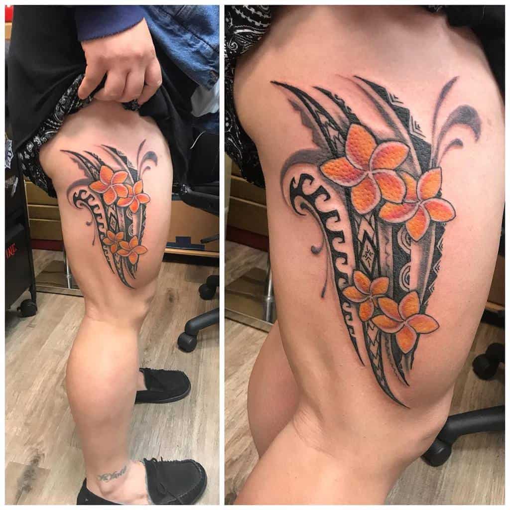 thigh polynesian tribal tattoo johnislandink