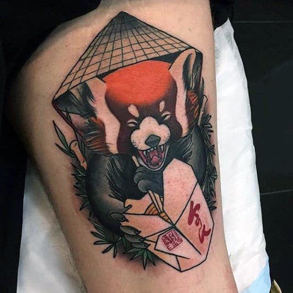 Thigh Remarkable Red Panda Tattoos For Males