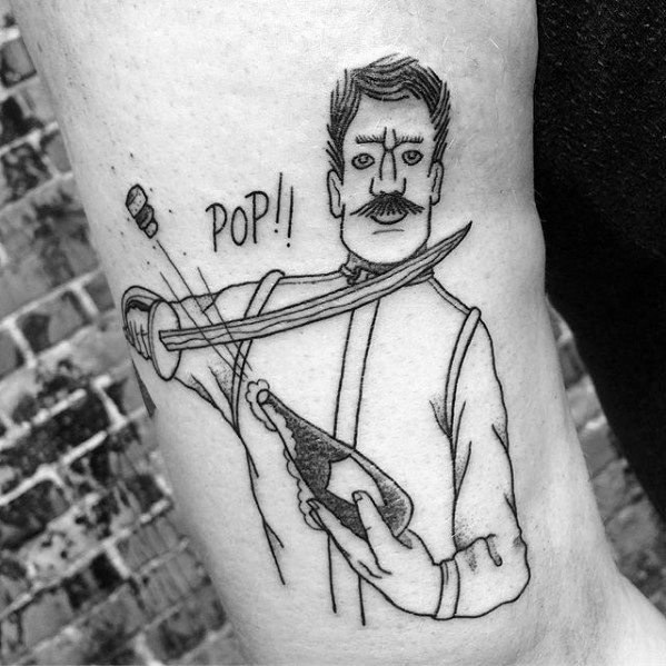 Thigh Remarkable Wine Tattoos For Males