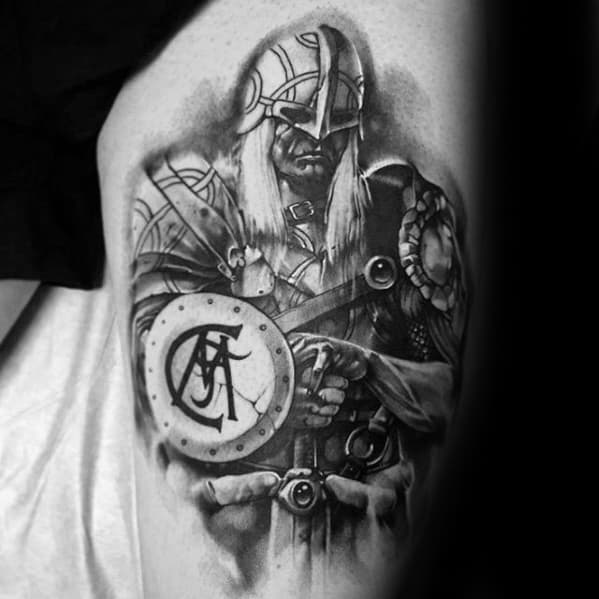 Thigh Warrior Soccer Guys Real Madrid Tattoos