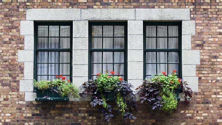 three black exterior window trim for brick homes
