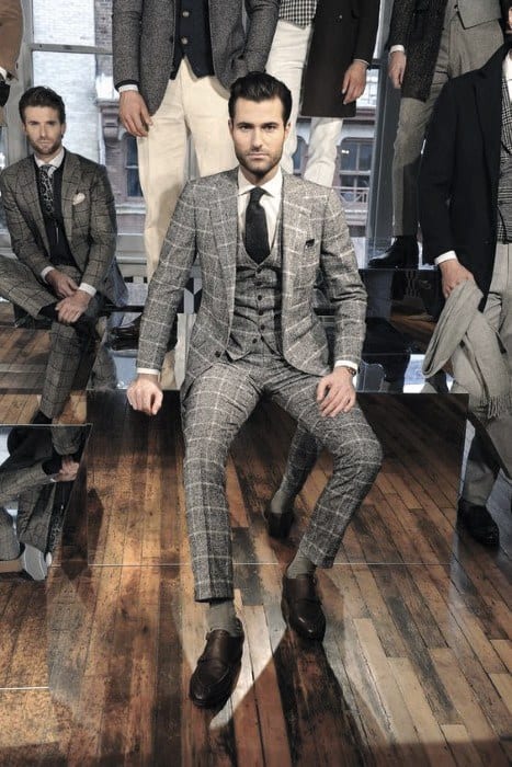 Three Piece Charcoal Grey Suit Brown Shoes Mens Style Ideas