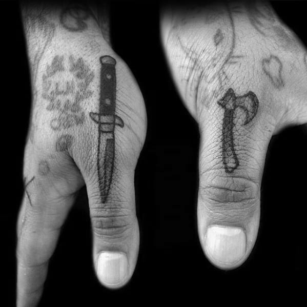 Thumb Small Mens Switchblade Tattoo Ideas