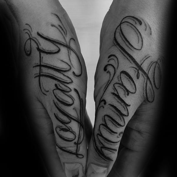 Thumbs Loyalty Mens Tattoo Ideas
