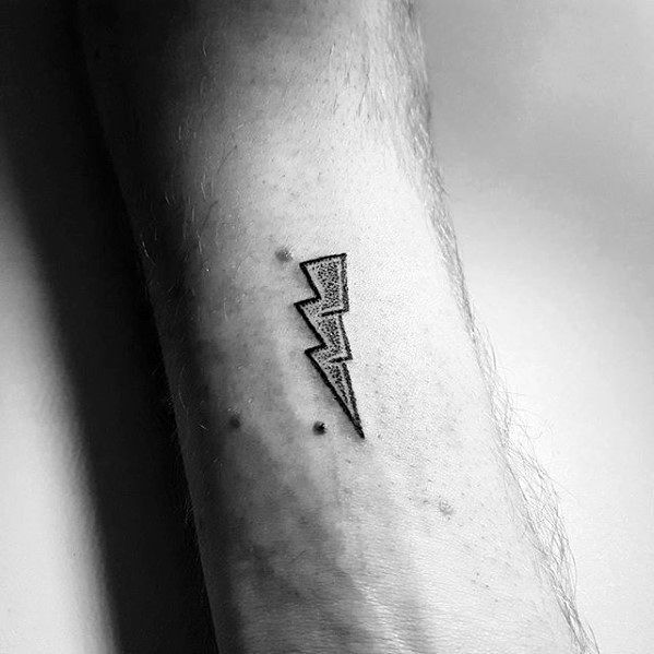 Thunder Bolt Mens Quarter Sized Tattoo Ideas