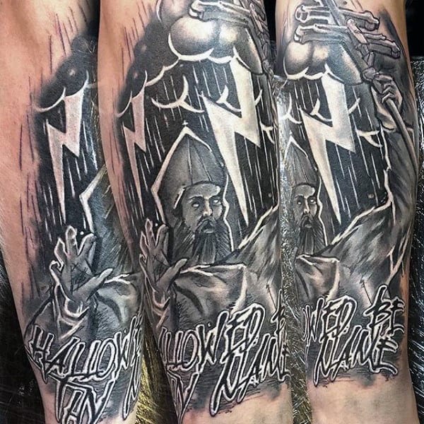 Thunder Cloud White Ink Wrist Tattoo For Guys