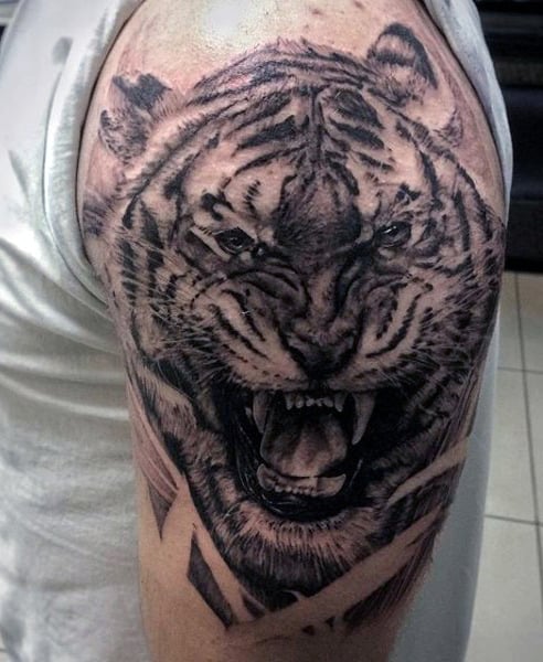 Tiger Arm Men's Tattoo
