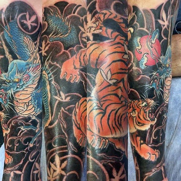 Tiger Dragon Guys Tattoo Ideas
