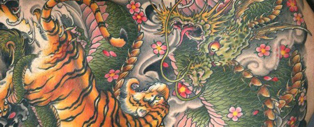 Tiger Dragon Tattoo Designs For Men