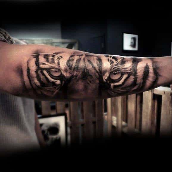 Tiger Eyes Male Tattoos