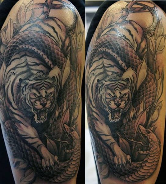 Tiger Men's Tattoos For Guys