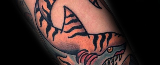 Tiger Shark Tattoo Designs For Men