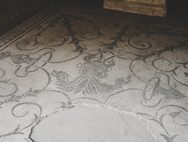 Tile Floor Pattern Inside Roman Forum Building
