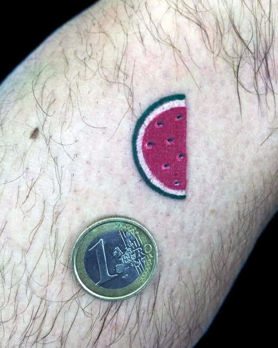 Tiny Simple Forearm Mens Cool Watermelon Tattoo Ideas