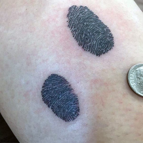 Tiny Small Male Fingerprint Tattoo Designs