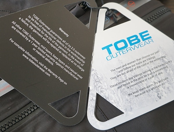 Tobe Novo Ski Jacket Tag