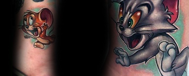 Tom And Jerry Tattoo Designs For Men