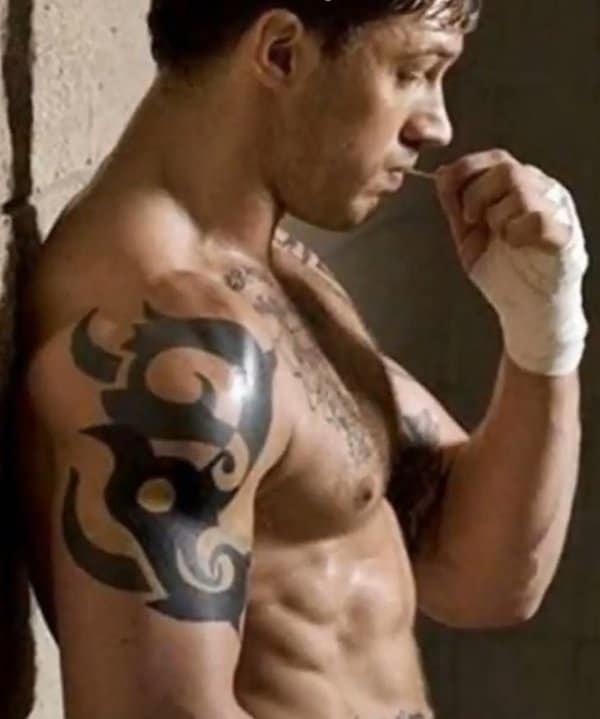 tom hardy tribal tattoo