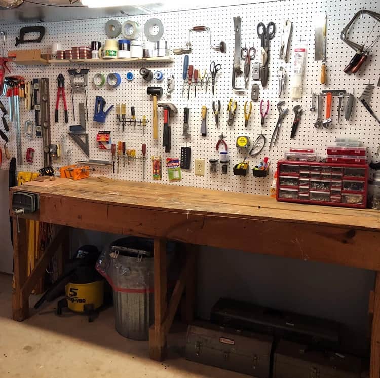 tool organization garage pegboard
