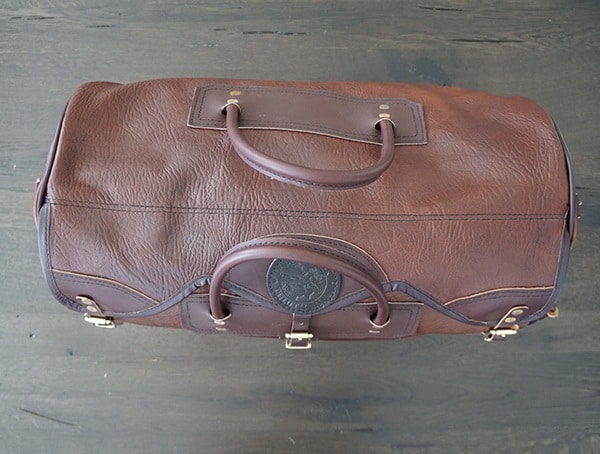 Top Carry Handle View Duluth Pack Mens Genuine Bison Leather Sportsman Duffel