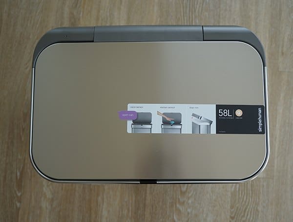 Top Simple Human 58 Liter Rectangular Trash Can