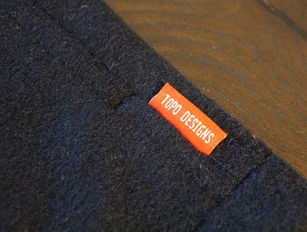 Topo Designs Wool Shirt Brand Details On Side