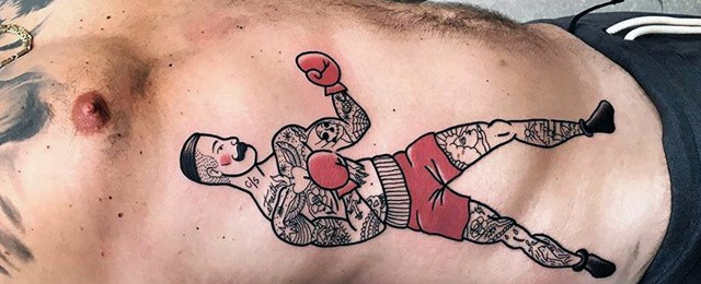 Traditional Boxer Tattoo Designs For Men