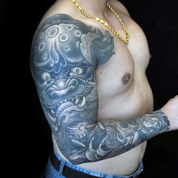 Traditional Chinese Mens Full Sleeve Tattoos