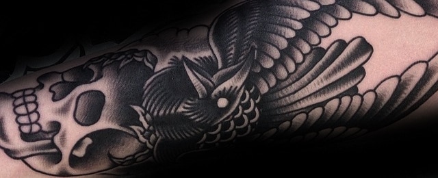 Traditional Crow Tattoo Designs For Men