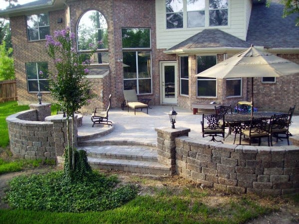 round firepit patio