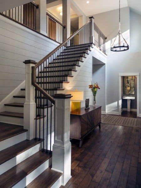 wooden bullnose staircase