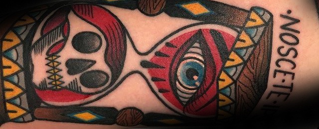 Traditional Hourglass Tattoo Designs For Men