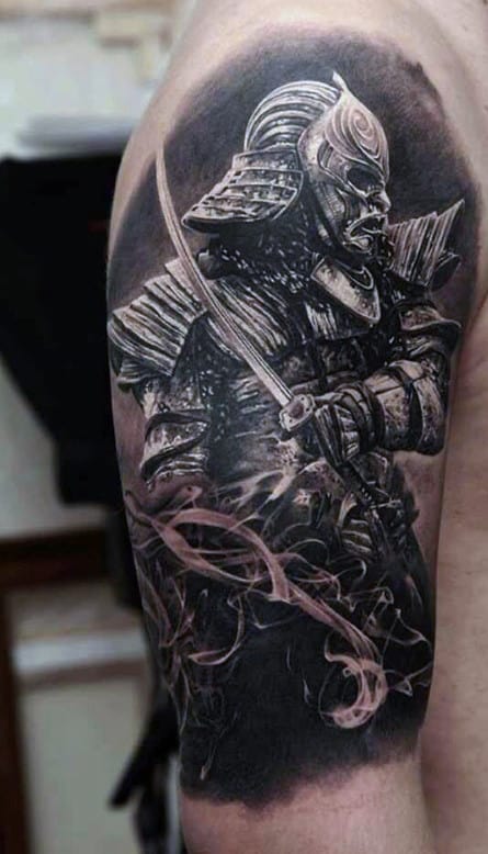 Traditional Japanese Samurai Men's Tattoo