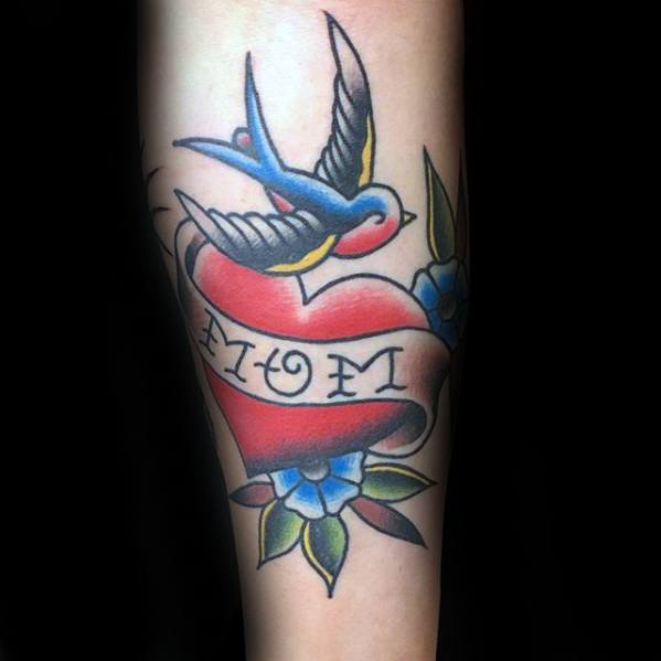 Traditional Mom Male Tattoos On Forearms